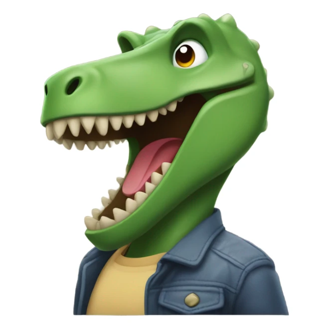 movie film icon that laughs and looks like dinosaur sticker