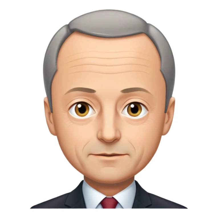 Friedrich Merz, German politician with short gray hair and suit sticker