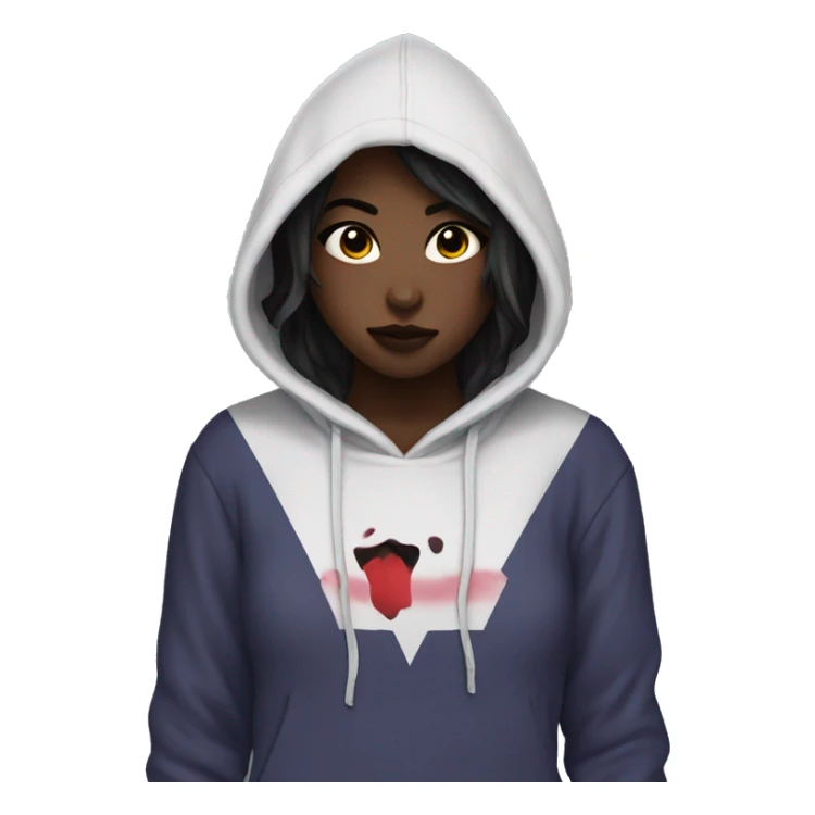 yandere hoodie woman sticker