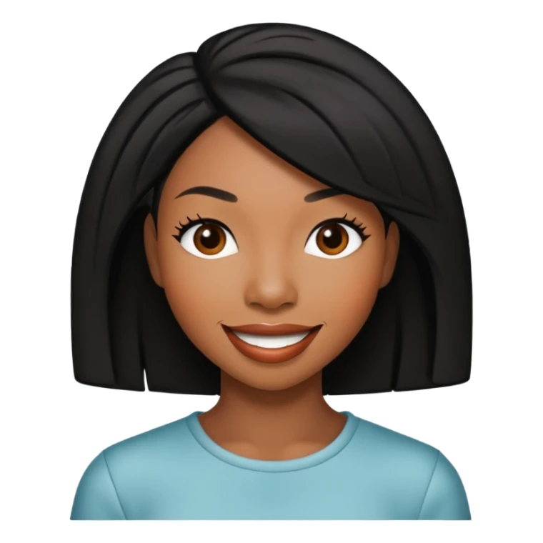 Brandy Norwood with black hair sticker