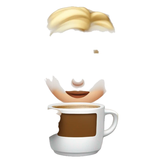 Blond white girl inside a blanket sipping coffee eyes closed sticker