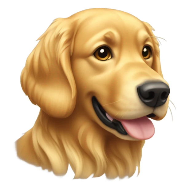 Un golden retriever con pelo medio corto dorado en el mar sticker