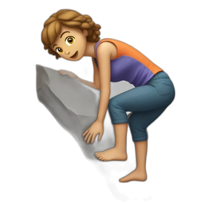 Une fille qui tombe a l’escalade sticker