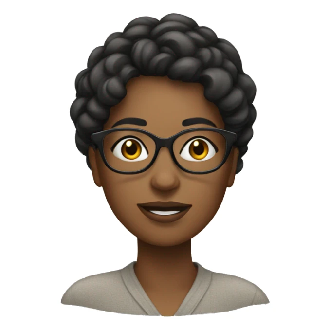 Attractive woman with glasses sticker