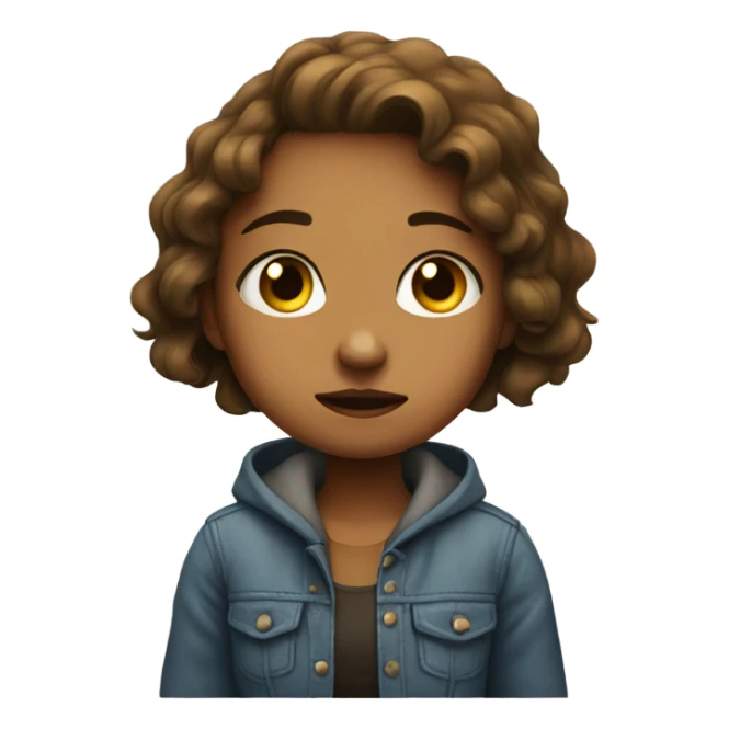 Girl kinda sad but suportive sticker