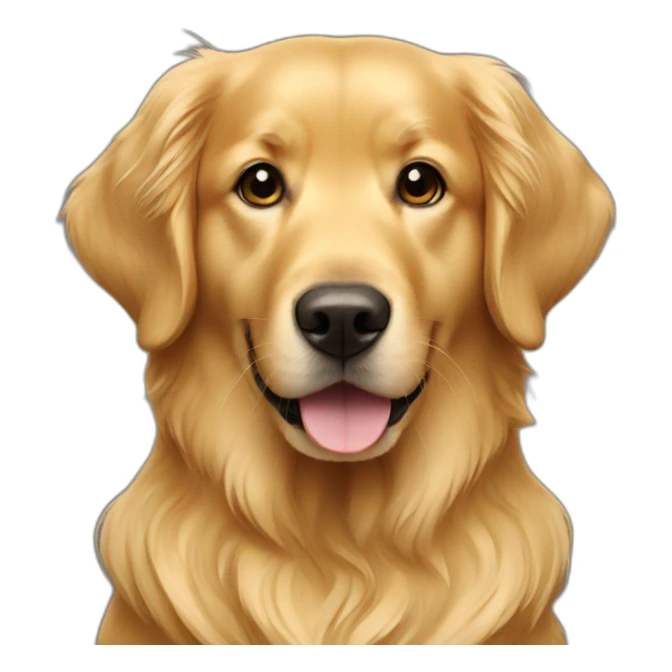 Golden retriever and girl sticker