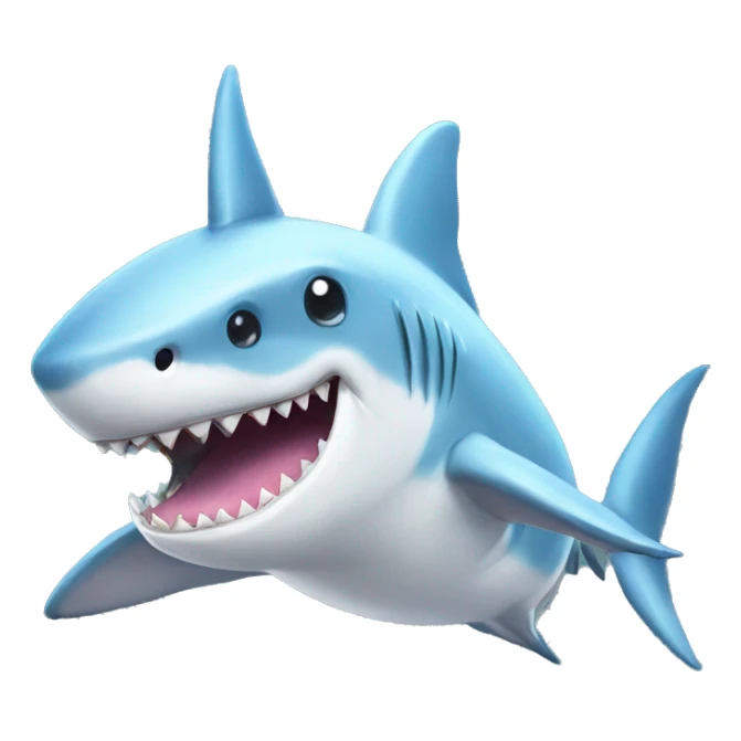 Shark unicorn sticker