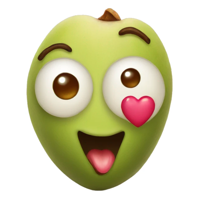 pistachio nut with heart eyes sticker
