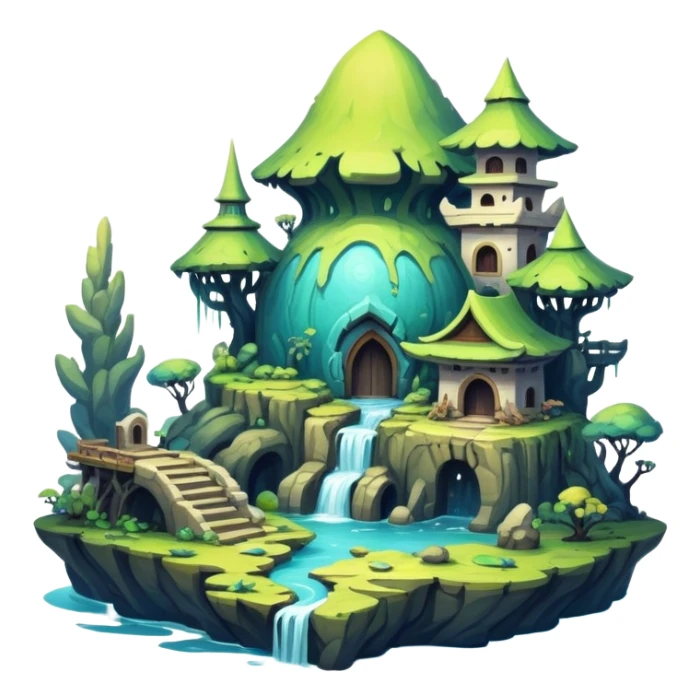  Epic painted artistic abstract complex detailed aesthetic-Fakémon-creature-scenery sticker