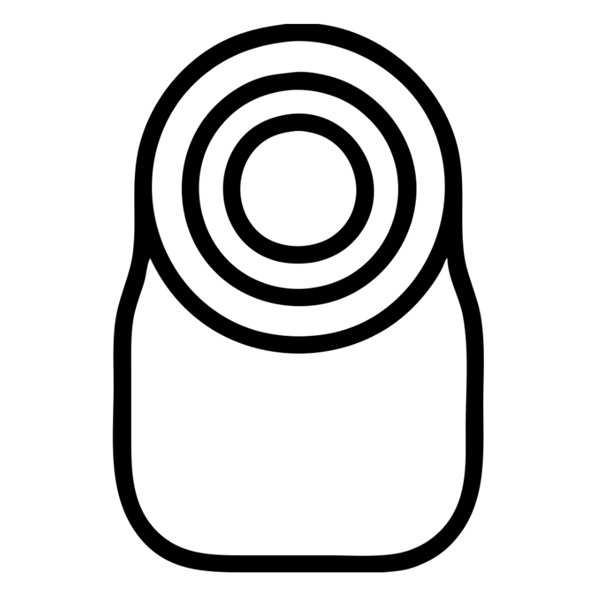 top down view of a bottle showing circular opening and rim, simple and clear sticker
