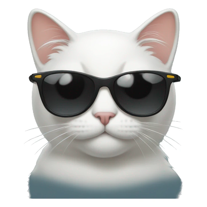 Cat with sunglasses sticker
