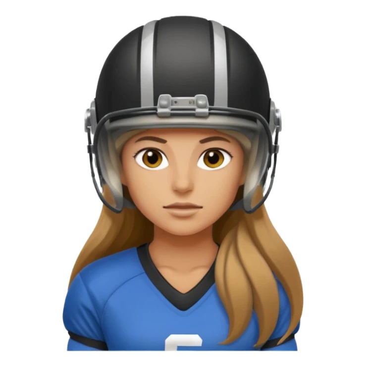 Long Haired Football Players, Female player sticker