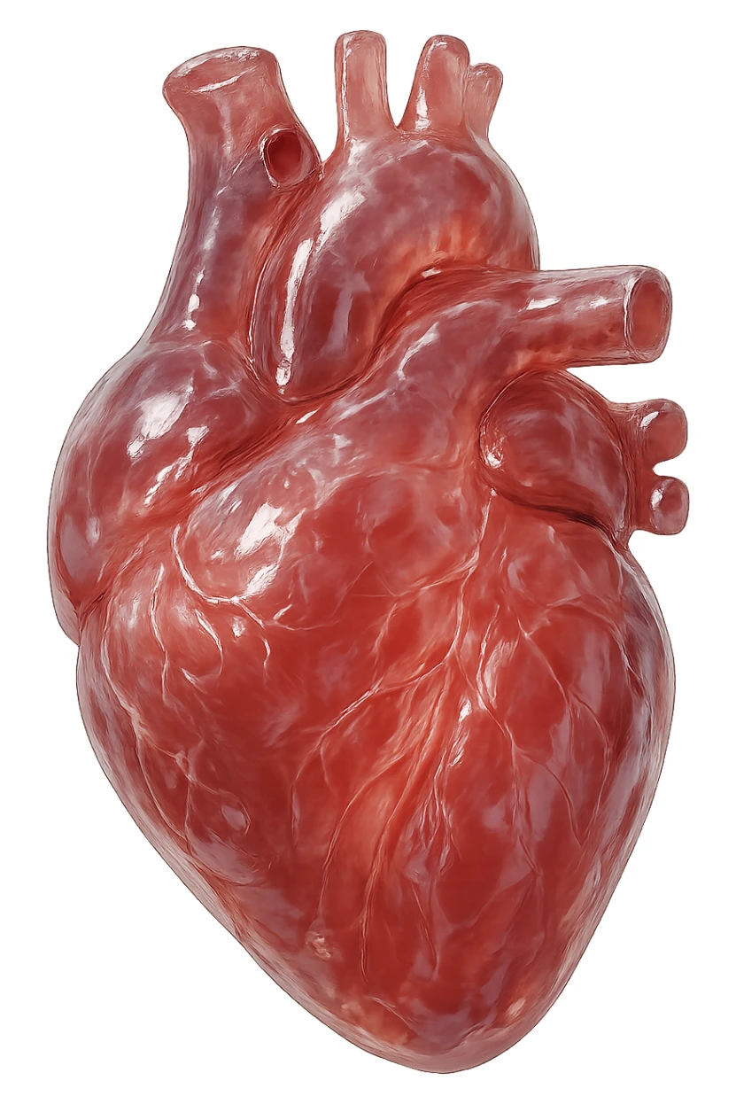 realistic digital art of a heart with a translucent jelly look, no background sticker