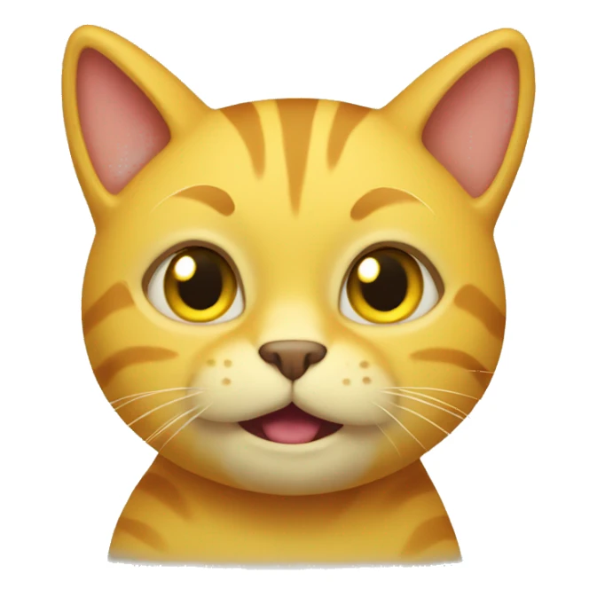 a yellow cat sticker