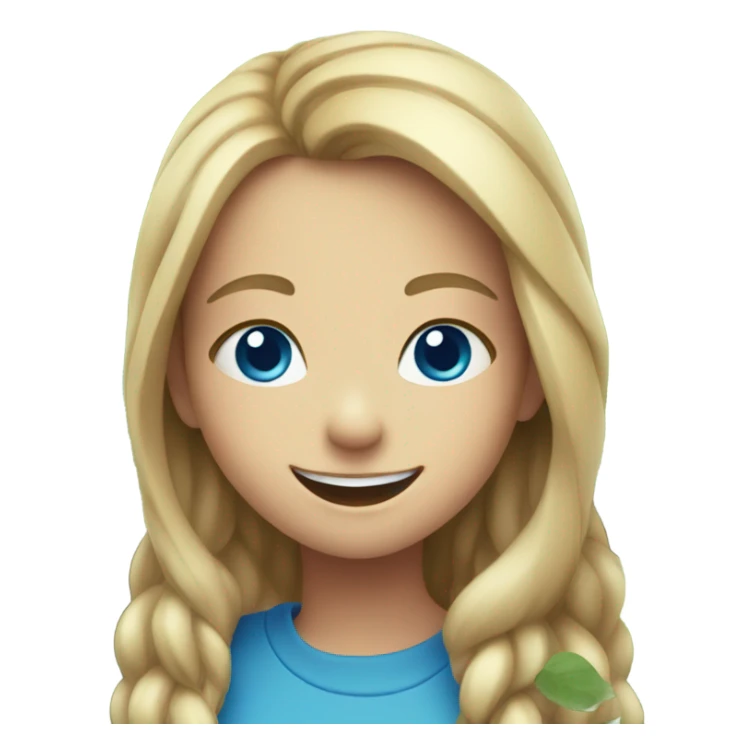 smiling girl in nature with blue eyes sticker