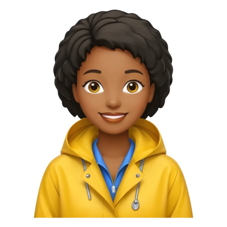 Raincoat Pedestrian black woman sticker