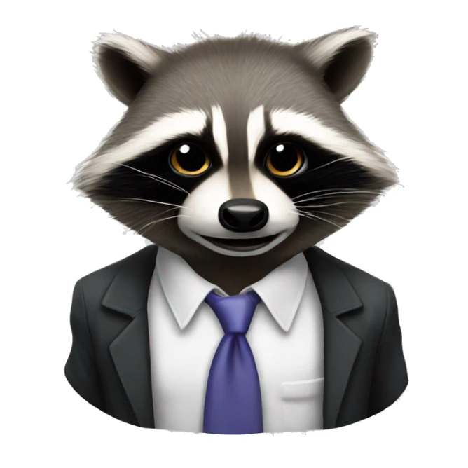 gangster racoon sticker