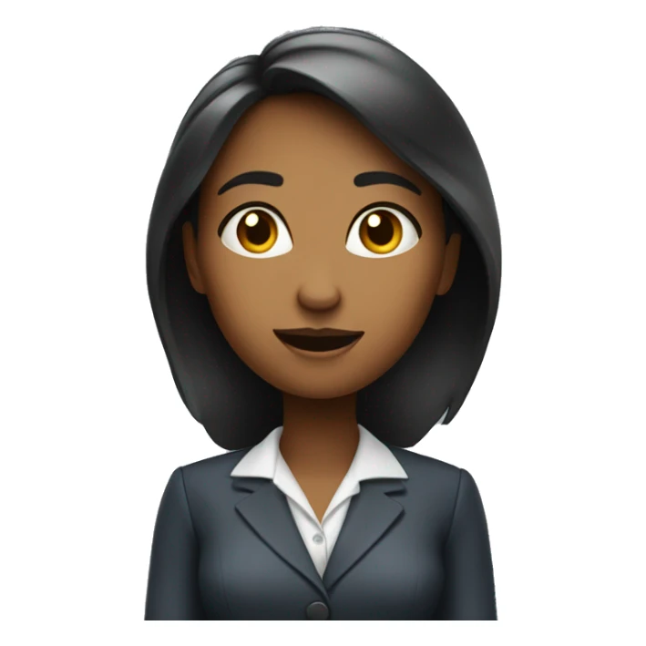 a business woman girl with curious expession sticker