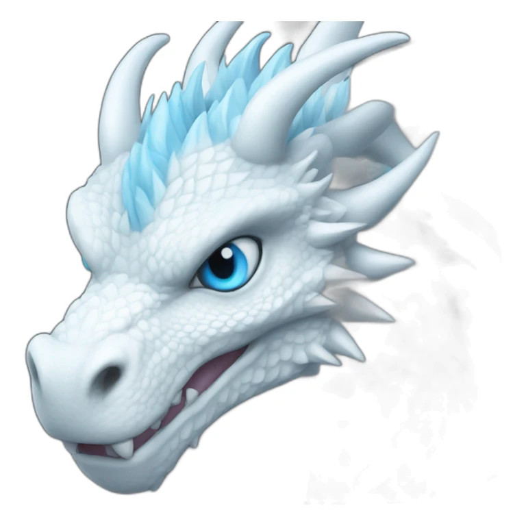 White Dragon with a Blue eyes full body sticker