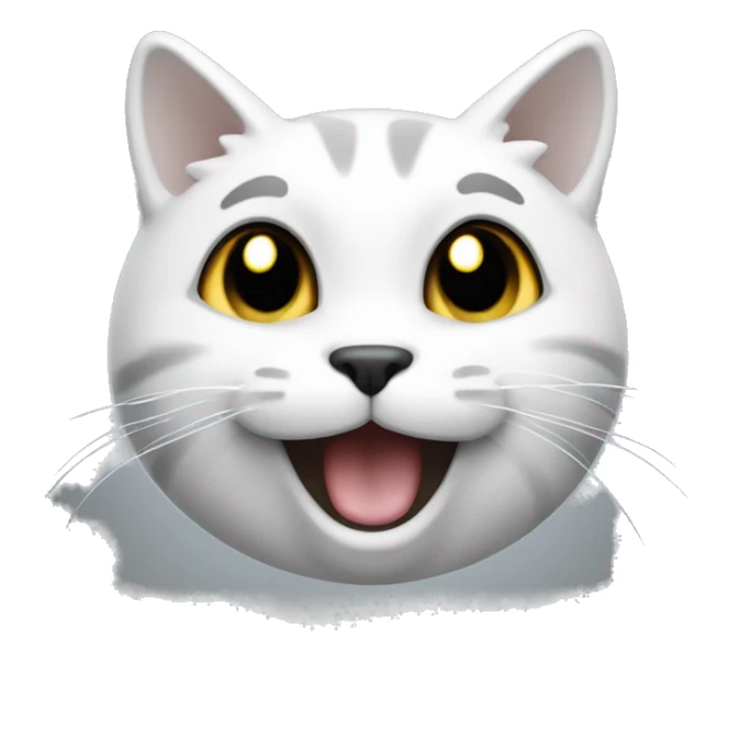 Gato blanco con negro feliz  sticker