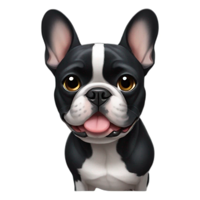 black french bulldog champion sticker