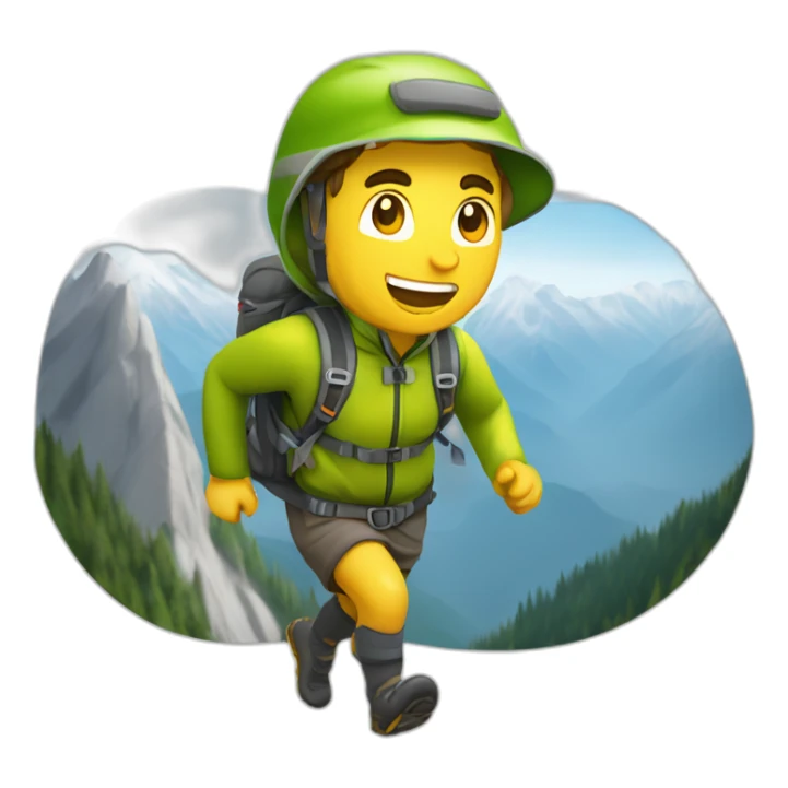 Alpinismo senderista trail runing hombre sticker