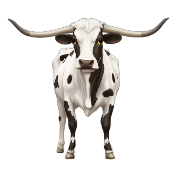 SPECKLED LONGHORN COW LONG LONG LONG sticker