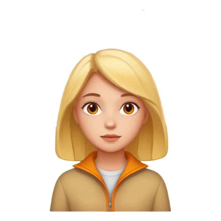 Girl in a forest in autumn with orange and yellow trees sticker