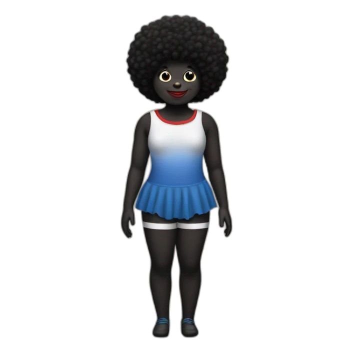 Golliwog woman in leotard sticker