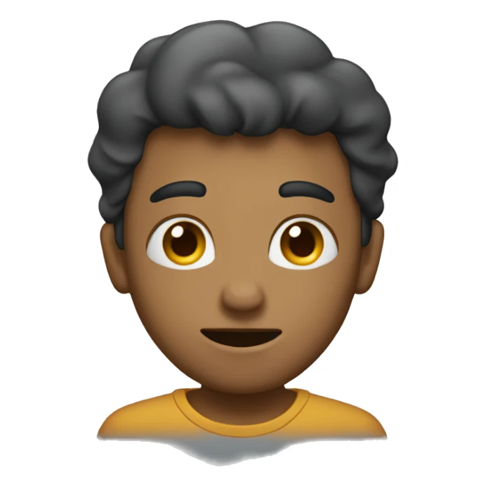 Person with head turned slightly to the left with the expression that they moved their head.  The persons eyes are rolled up.  sticker