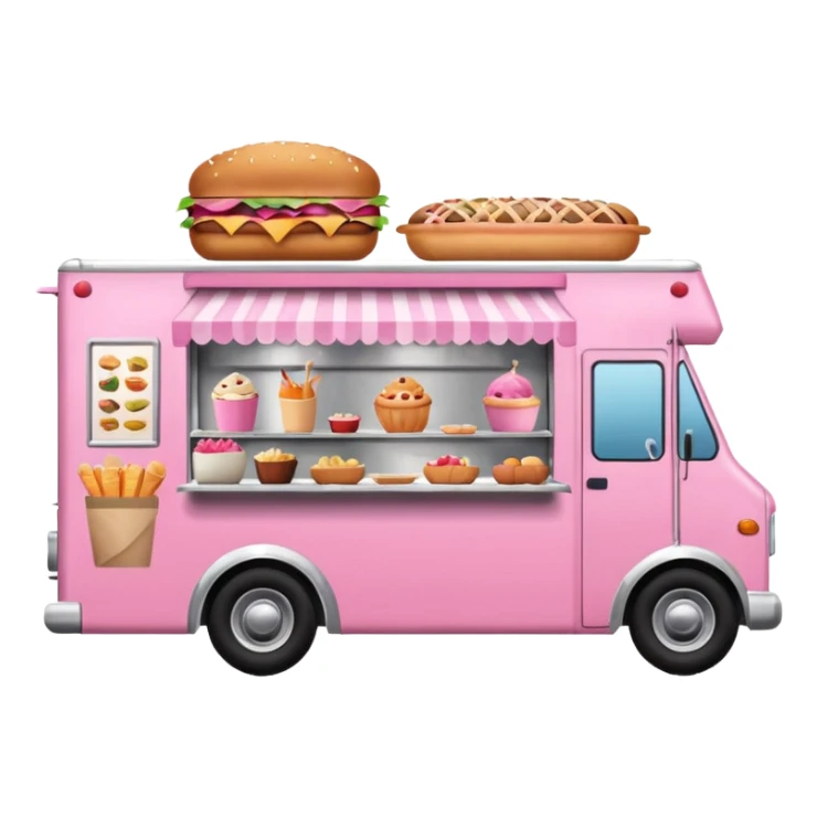 Festival Food Truck pink sticker