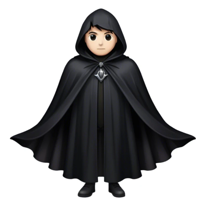 A black cloak floating  sticker