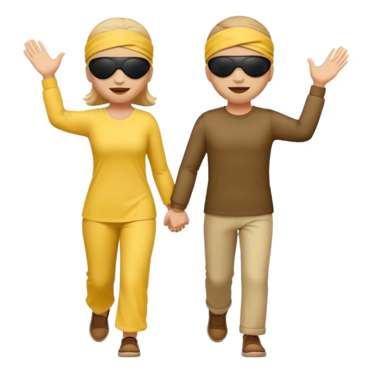 the blind leaving the blind no skin tones just plain emojis sticker
