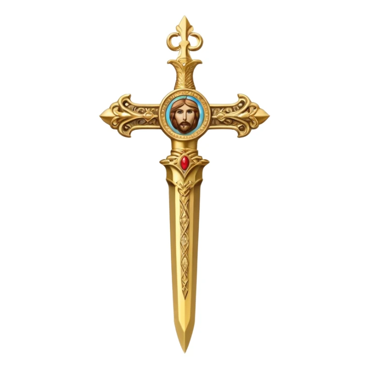 Holy gold dagger of Jesus Christ sticker