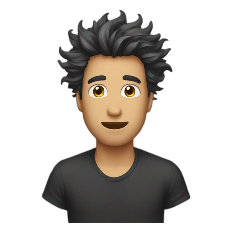 Black hole with hurricane hair sticker