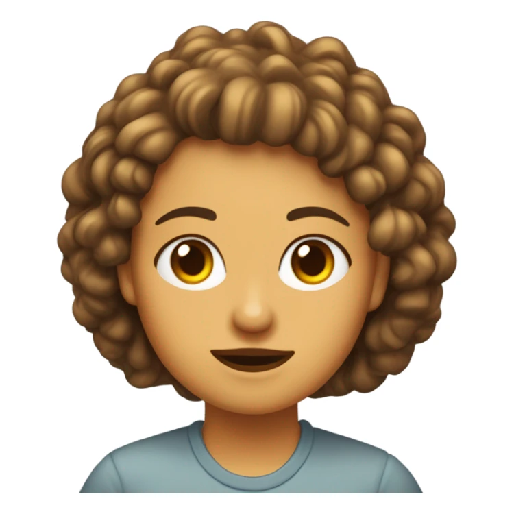 Chica de pelo rizado rubio con ojos marrones abrazando a su gata gris sticker