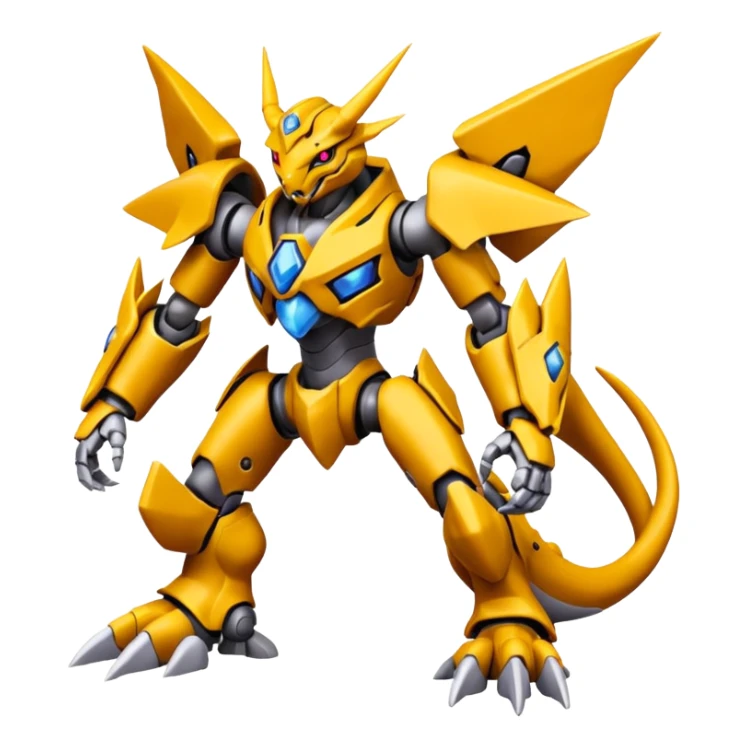 DoruGreymon-Genesect-WarGreymon-Digimon, full body sticker
