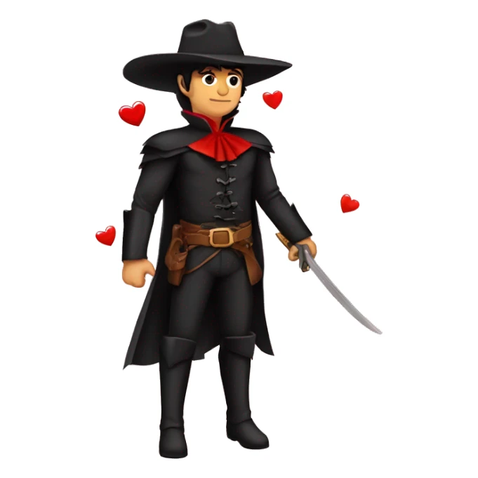 Zorro con hijos de corazones  sticker