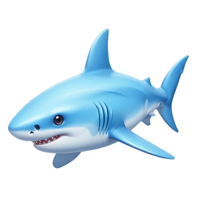 small glowing shark sticker