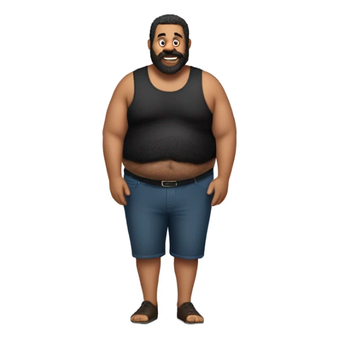 Men Whit big hairy belly sticker