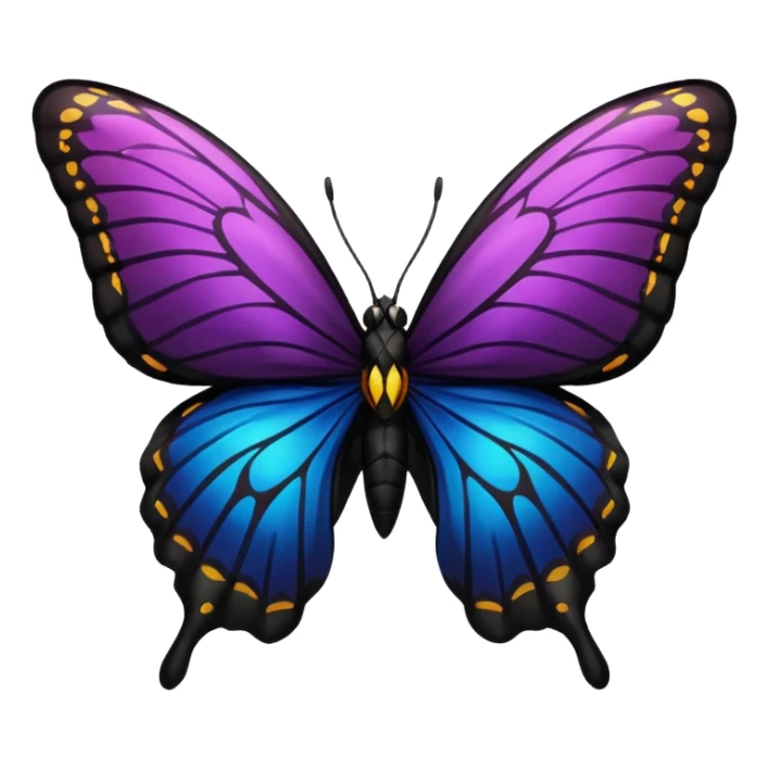 Black panter animal with butterfly wings sticker