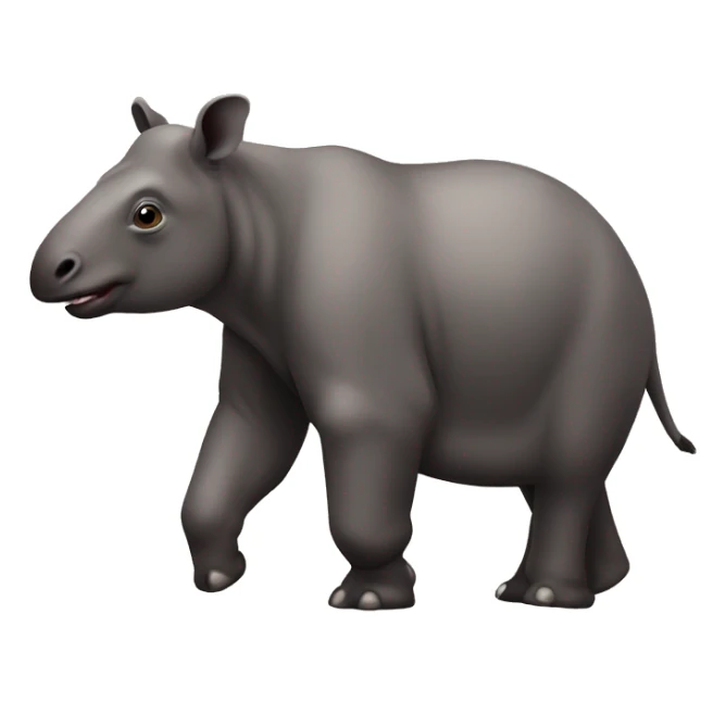 moeritherium walking with baby moeritherium on its back sticker