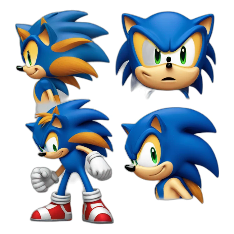 sonic the hedgehog classic sticker