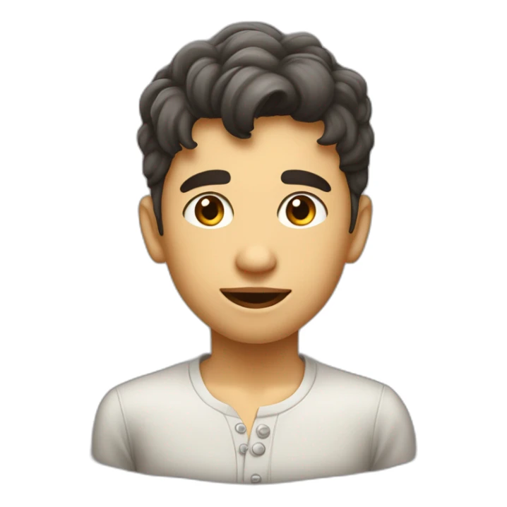 niño joven moreno con un peinado moderno con mucho dinerl sticker