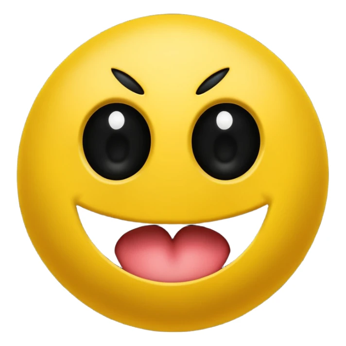 Pac-Man which just has two black dots as the eyes and a wide open mouth which is just pitch black sticker