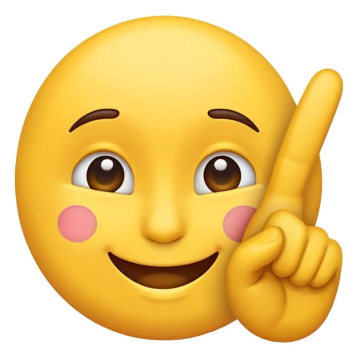 A proud emoji with show fingers on the cheek sticker