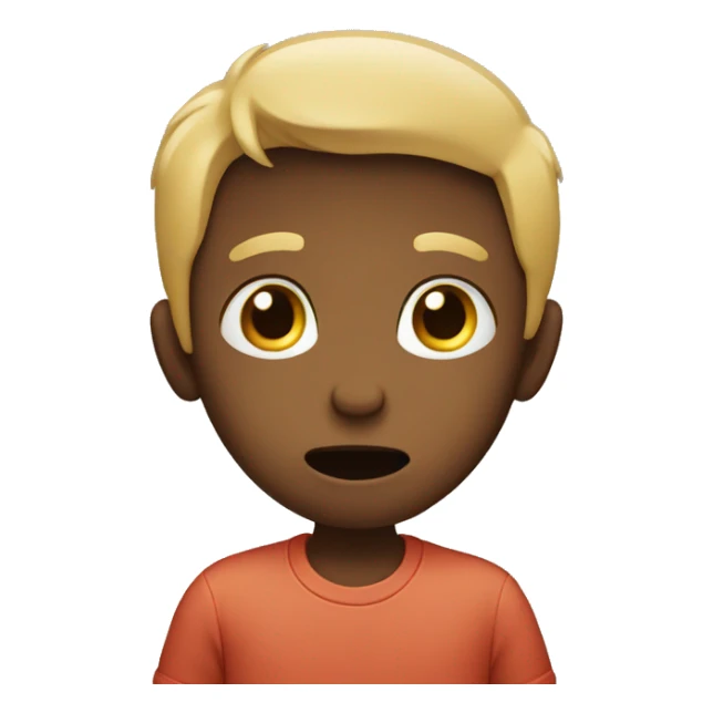 a kid holding his hands in front of his mouth sticker