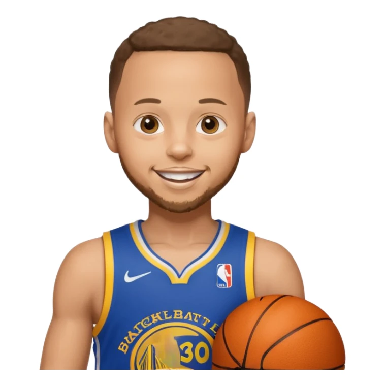 portrait of Stephen Curry in basketball player sticker