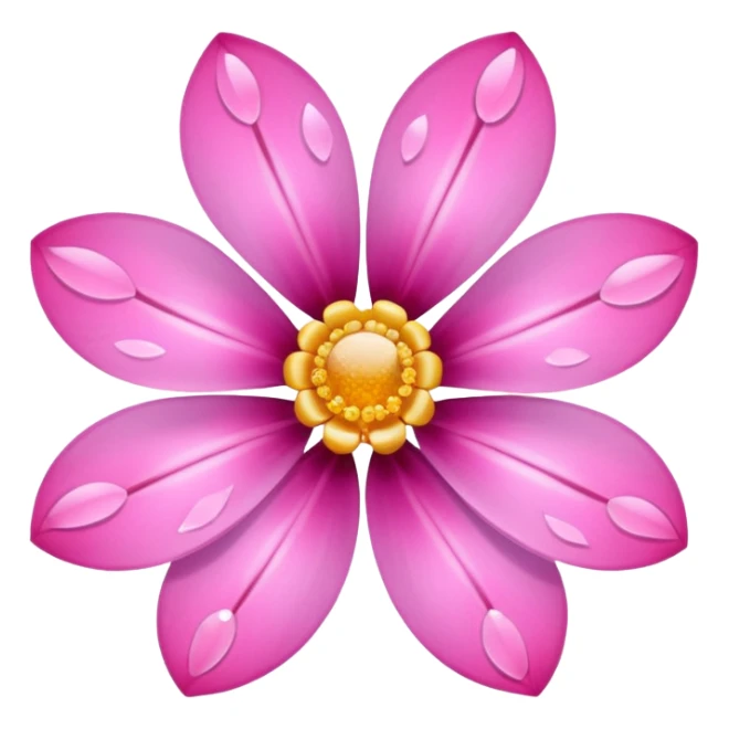 Pink flower sparkling sticker