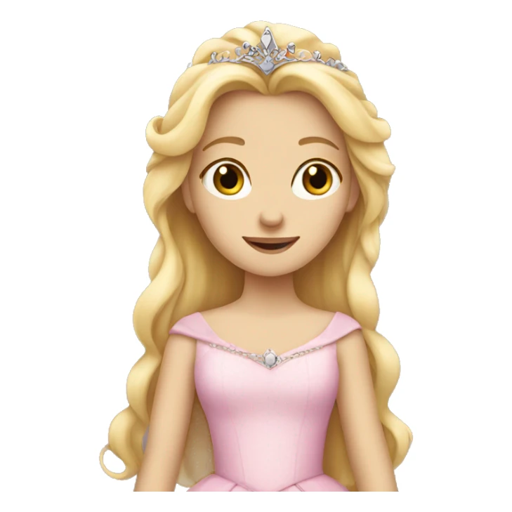 Blonde girl as a princess sticker